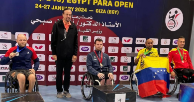 Roberto Quijada medallista en 2024 ITTF Egypt Para Open