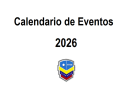 Calendario de Eventos de la Federación Venezolana de Tenis de Mesa año 2026
