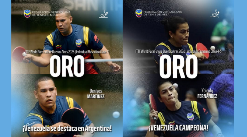 Oro para Venezuela en el ITTF Para Future Buenos Aires 2026